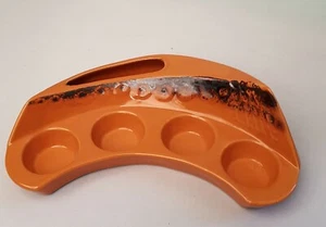 Cuenco para 4 velas de té con jarrón de cerámica en naranja - Hecho a mano por Hejo Design  - Imagen 1 de 3