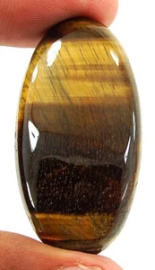 64.35 Ct Natural Tiger Eye Loose Gemstone Stone Cabochon Wire Wrap Stone - 23674 - Picture 1 of 2