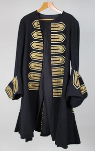 Abrigo de Lana Ceremonial Decorativo Vintage con Borde Trenzado Dorado, Siglo XX - Imagen 1 de 11