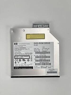 HP ODD Slim SATA DVD-ROM Drive DV-28S DS-8D9SH 481428-001 - Image 1 of 4
