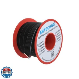 BNTECHGO 24 Stärke Silikon Flachbandkabel flexibel 6P schwarz 25 Fuß Flachkabel 24 - Bild 1 von 5