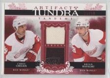 2009-10 Artifacts Tundra Tandems Red /50 Chris Chelios Brian Rafalski #TT-CR HOF