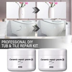 Kit de reparación de azulejos de bañera y ducha Kit de reparación de porcelana para astillas de grietas 2024 CALIENTE - Imagen 1 de 13