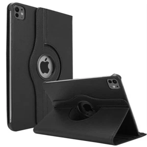 For iPad 5 6 7 Mini Pro 8 9 Air 10th Gen 12.9 13 Rotating Leather Folio Stand - Picture 1 of 10