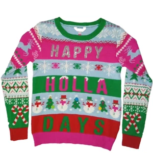 Hässlicher Weihnachtspullover Junior Gr. M Happy Holidays "Holla Days" No Boundaries - Bild 1 von 20
