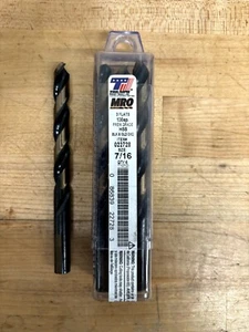 Triumph Twist Drill MRO 022728 HSS 7/16 135 deg. Black/Gold 3 flat shank QTY 6 - Picture 1 of 1