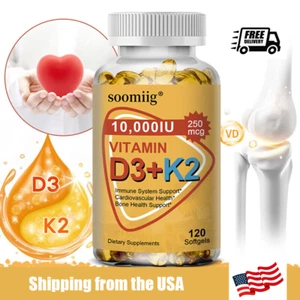 Vitamin K2 D3 Vitamin Supplement 10000IU, Immunity supports strong bones - Picture 1 of 10