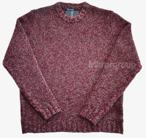 $795 NEW PETER MILLAR Merlot 100% CASHMERE Knit FISHERMAN'S Sweater XL ENGLAND - Picture 1 of 11