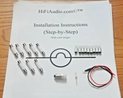 Marantz 4240 TITANIUM upgrade bulbs lights LED lamps FULL Set kit w INSTRUCTIONS - Image 1 of 4