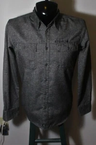 RIPCURL Gray Wool Blend "Slim Fit" Long Sleeve Flannel Men's Shirt Size S - Picture 1 of 5