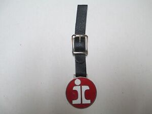 Illinois Central Railroad Watch Fob (Vintage New old Stock) With Leather Strap