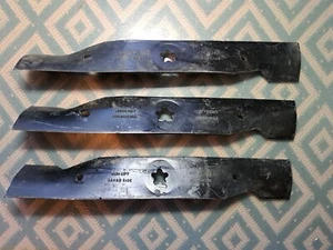 Set of 3 unbranded mower blades 16.5" high lift grass side HOP F380 80054 - Picture 1 of 7