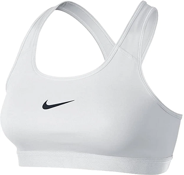 NEW NIKE [S] Women DRI-FIT Non-Padded Sports Yoga/Gym/Track Bra-White 728195-100 - Image 1 of 1