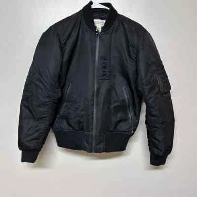 DENIM & SUPPLY Ralph Lauren Jacket MA-1 Down Blouson Men's Size S Nylon Black - Image 1 of 4