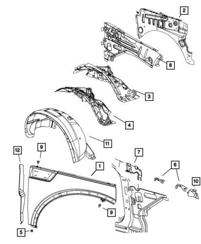Soporte de montaje de guardabarros izquierdo genuino Mopar 2008-2012 Jeep Liberty 55113275AA Foto 1 de 1