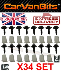 FOR BMW 5 E60 E61 03-10 UNDERTRAY UNDER GEARBOX COVER KIT CLIP FIXING CLIPS SET - Picture 1 of 4