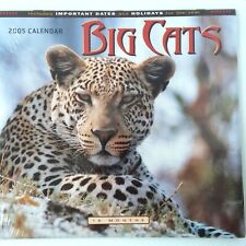 2005 Big Cats Calendar Wall 16 Month New Sealed Colorful Nature Tiger Lion USA