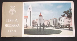 LISBOA MODERNA 1959 Lisbon Portugal 8 Matte Finished Cards in Folder w Minipics - Picture 1 of 6