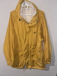 Vintage 90s Cheetah Mervyn's Gold Compass Windbreaker Women's Large Nylon - Picture 1 of 6