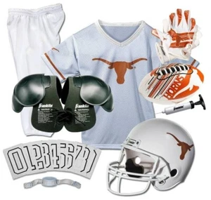 Texas Longhorns Kids NCAA 10pc Deluxe Football Uniform Set, Small - Picture 1 of 23