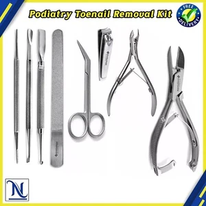 Kit de podología profesional - Juego de manicura/pedicura con levantador de cutículas y limpiador de uñas de los pies - Imagen 1 de 10