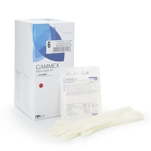 Guanto chirurgico in poliisoprene Gammex non lattice PI, taglia 6, bianco (BX/50) - Foto 1 di 5