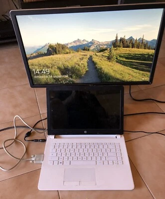 FONCTIONNE " DALLE HS + MOT DE PASSE " PC PORTABLE HP 14" MODÈLE : 14-bs005nf - Photo 1/4