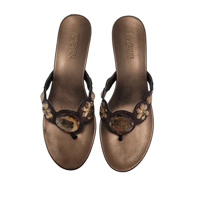 Sandalias Kenneth Cole Reaction para mujer de cuero cobre zona superior cabina talla 6,5 M Foto 1 de 4