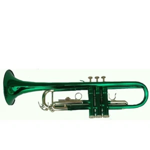 Funion Bb Trumpet Set Green B Flat Key Brass BodyCase 7C Mouthpiece Water Key - Picture 1 of 5