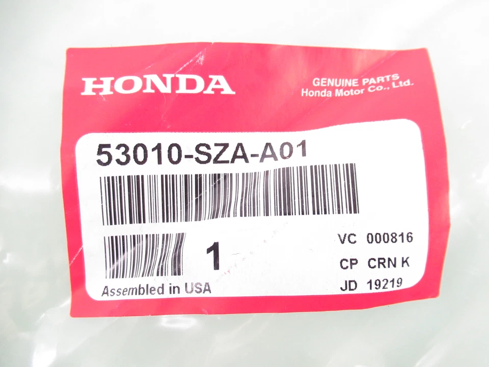Barra de amarre interior delantera genuina OEM Honda 53010-SZA-A01 final piloto 2009-2015 Foto 1 de 4
