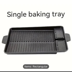 Parrilla rectangular antiadherente coreana premium sin humo, sin aceite, duradera - Imagen 1 de 10