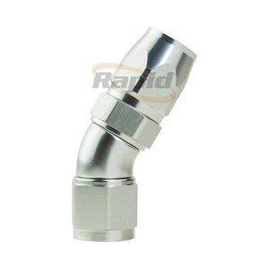Aeroflow AF557-04S - 4AN 550 Cutter 30° 1-Pc Full Flow Swivel Hose End - Silver - Picture 1 of 12