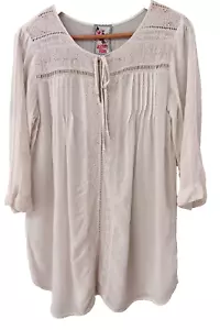 Johnny Was Woman's Lace BoHo Peasant Tunic Top Size Small New - Picture 1 of 7