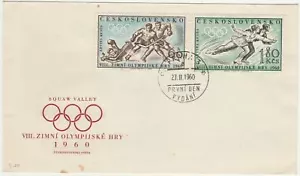 FDC Czechoslovakia 1960, 8th Olympic Winter Games Squaw Valley 1960. - Picture 1 of 2