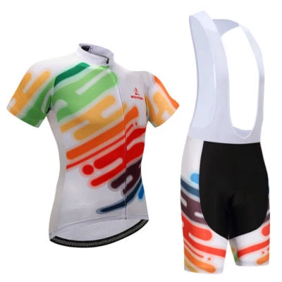 Men's Cycle Clothing Short Sleeve Cycling Jersey Padded Bike (Bib) Short Kit Foto 1 de 4