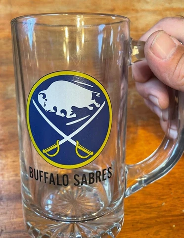 Vintage Buffalo Sabres ORIGINAL LOGO NHL National Hockey League Mug TALL GLASS Cover