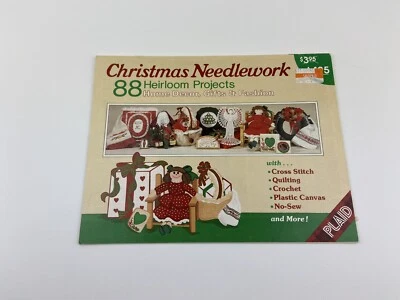 Christmas Needlework 88 Heirloom Projects Home Decor Gifts Fashion 1988 Plaid - Image 1 of 4