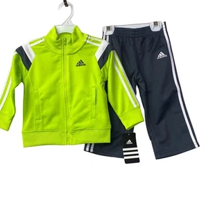 ADIDAS baby BOYS/GIRLS TRICOT JACKET & PANT SET SZ 18 MOS NEW WITH TAG - Picture 1 of 9