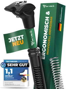 MIVELO Fahrrad Sattelstütze gefedert inkl. 2 Federn Ø 27.2mm Federsattelstütze - Bild 1 von 6