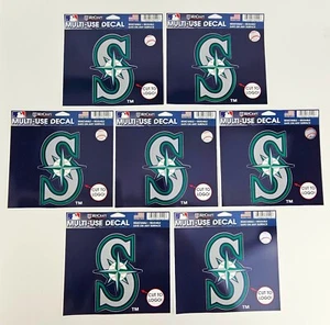 7 Seattle Mariners MLB Baseball Large Logo Decal Reusable/Multi-Use Lot - Picture 1 of 2