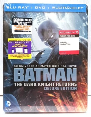 NEW! Batman DARK KNIGHT RETURNS Blu-Ray DELUXE STEELBOOK Target EXCLUSIVE DC DVD - Image 1 of 4
