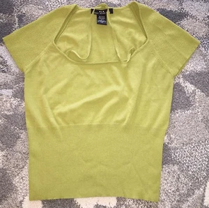 CAMICIA TOP HEART MOON STAR TAGLIA L donna manica a terra verde strappo - Foto 1 di 5