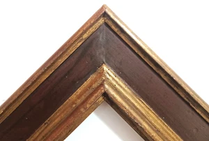 22K ANTIQUE GOLD LEAF CLOSED CORNER 4" WIDE PANEL MUSEUM FRAME 13 1/2 X 25 1/4 - Picture 1 of 9