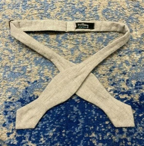 Knottery New York Gray Flannel Adjustable Bow Tie 14.5 to 17.5 - Picture 1 of 5
