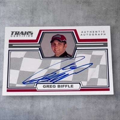 Greg Biffle PACK PULLED NASCAR 75 GREATS signed card 2006 PRESS PASS TRAKS AUTO - Image 1 of 2