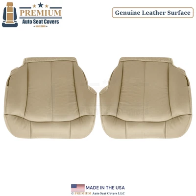 Cubiertas de asiento delanteras inferiores neutras de cuero genuino para Chevrolet Tahoe 2000-2002 Foto 1 de 4