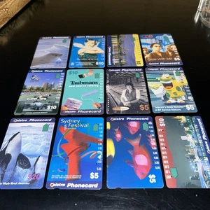 12 Used Telstra + Telecom Phonecards - Picture 1 of 2