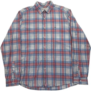 Lacoste Button-Up Shirt Plaid Check Long Sleeve Multicoloured Slim Fit Mens XL - Picture 1 of 8