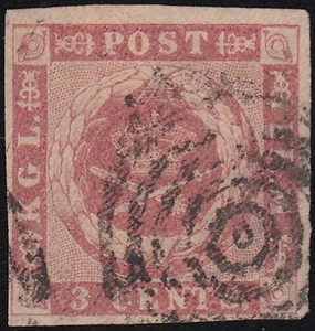 Dänemark / Westindien 1856 Mi.Nr. 1 gestempelt Mi.Wert 280 € (1524) - Bild 1 von 2
