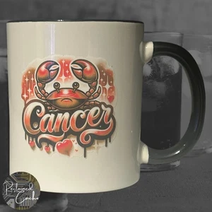 Orange Zodiac Cancer White and Black Coffee Mug Drinkware - Picture 1 of 3